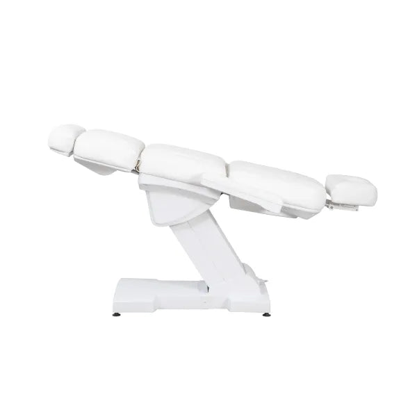Elektrische Heizbare Kosmetikliege mit LED, Kosmetikstuhl Ricle, 4 Motoren, höhenverstellbar 64–89 cm, Gesichtsausschnitt