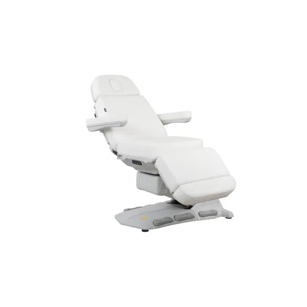 Drehbare elektrische Kosmetikliege Maxi Cozy Plus mit verstellbarer Rückenlehne, Fußstütze und Armlehnen