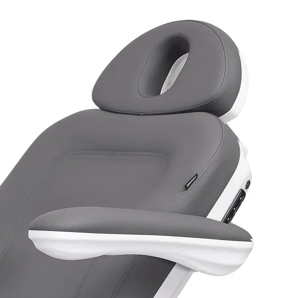 Elektrischer Gynäkologiestuhl SIMUS GYN, graue Polsterung, 4 Motoren, Antigravity, drehbar, 180 kg Belastbarkeit