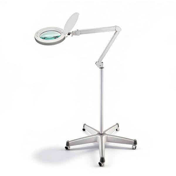 LED-Lupenlampe WKL005 Widen+ mit 5x Vergrößerung, Stativ, dimmbar, 3 Lichtfarben Kosmetik