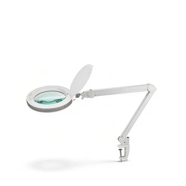 LED-Lupenlampe mit 5x Vergrößerung, dimmbarer Beleuchtung und 3 Farbmodi – Profi Kosmetik Lampe WKL005T