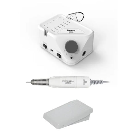 Profi Nagelfräser STRONG B350/120II 64W – Micromotor für Maniküre & Pediküre inkl. Fußpedal