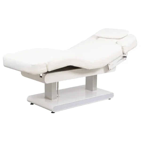 Elektrische Massageliege mit Heizfunktion, verstellbare Rückenlehne 0–60°, Kopfstütze, LED-Beleuchtung