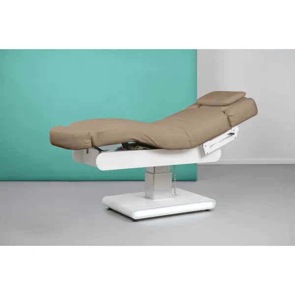 Elektrische Massageliege Leus mit Heizfunktion, 3 Motoren, LED, verstellbare Kopfstütze, Rücken- und Beinstütze.