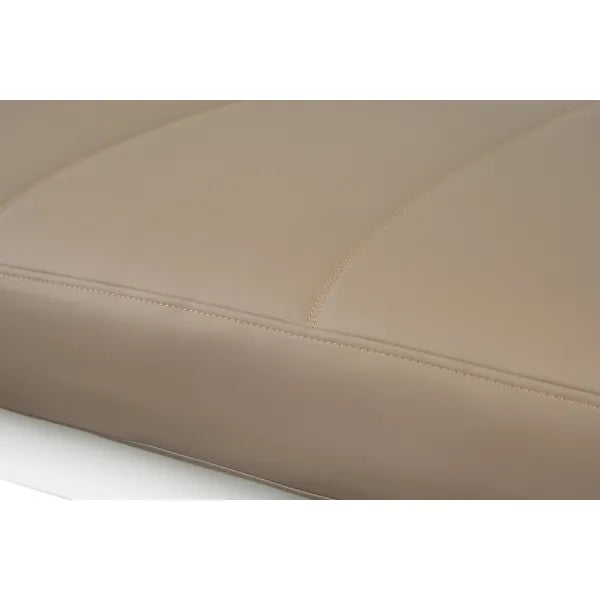 Beige PU-Bezug der Massageliege mit Naht und glatter Oberfläche
