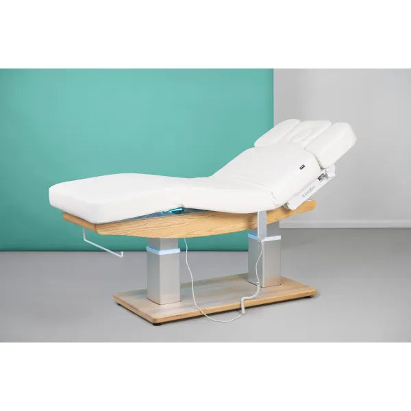 Elektrische Massageliege mit Heizfunktion, 4 Motoren, Troch smart, verstellbare Armlehnen, Kopfkissen, 198x77x65/85 cm