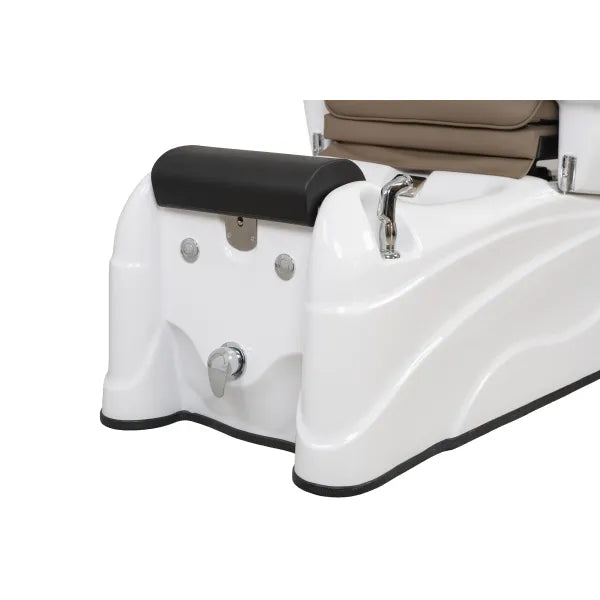 SPA Pediküre Sessel mit Waschbecken, Shiatsu-Massagesystem und Fußwanne – Luxus-Pediküre-Stuhl in Weiß