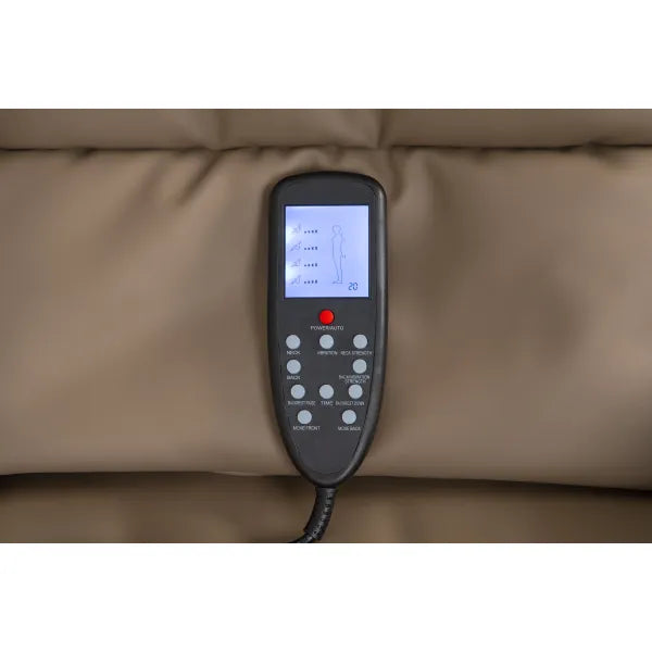 Fernbedienung am SPA-Pediküre-Sessel mit Shiatsu-Massage, Waschbecken und Fußwanne.