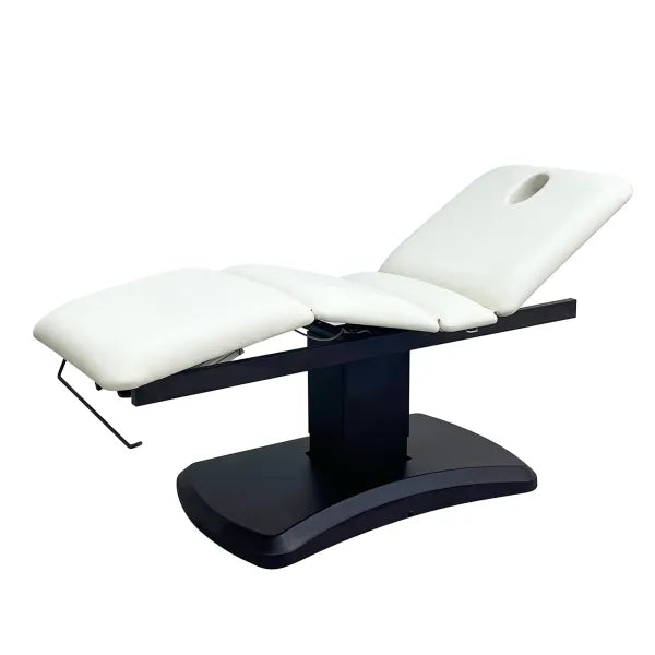 Elektrische Massageliege Teres, 3 Motoren, verstellbar, Kopfteil mit Gesichtsausschnitt, schwarzer Standfuß