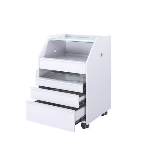 Profi Kosmetikwagen Rollwagen mit UV-Licht, Schubladen, Glasablage, Steckdosen & USB – Studio & Spa
