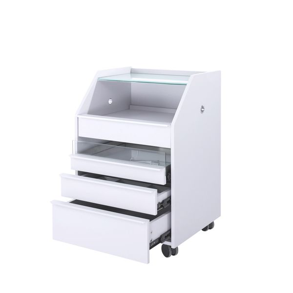 Profi Kosmetikwagen Rollwagen mit UV-Licht, Schubladen, Glasablage, Steckdosen & USB – Studio & Spa