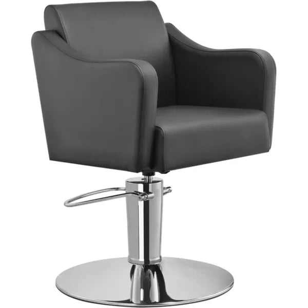 Luxuriöser Friseur stuhl Petal in eleganter Schwarz-Farbe, ideal für jeden Salon, komfortabel und stilvoll.