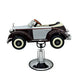 Kids Shelby car barber chair on hydraulic adjustable pedestal with light and sound.