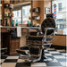 Barber stuhl in Silber – Schwarz, Herren Friseurstuhl Buzz, Barbershop stuhl - Tiptop - Einrichtung