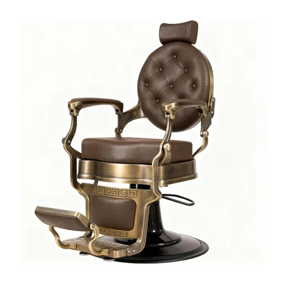 Barber stuhl in Bronze – Gold, Herren Friseurstuhl Buzz, Luxus Barbershop stuhl - Tiptop - Einrichtung