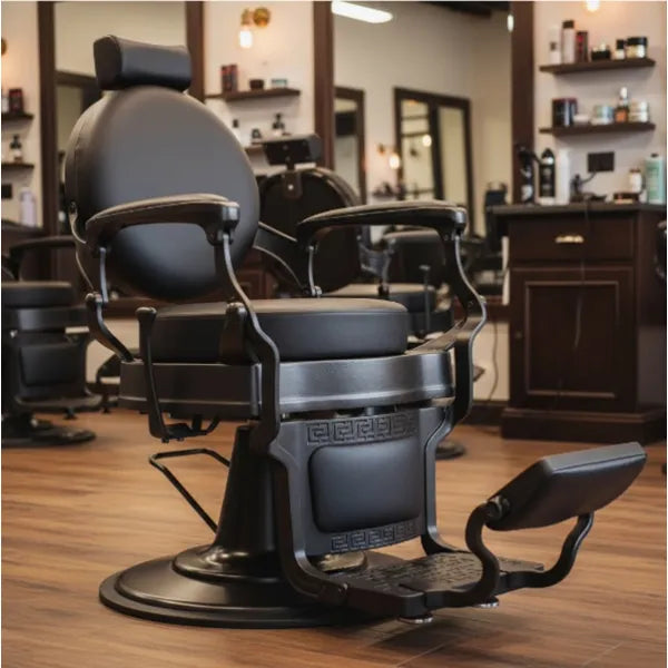 Barber stuhl in Schwarz, Herren Friseurstuhl Shor, Luxus für den modernen Barbershop stuhl - Tiptop - Einrichtung