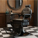 Barber stuhl in Schwarz, Herren Friseurstuhl Caesar, Luxuriöser Barbershop stuhl - Tiptop - Einrichtung