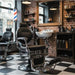 Barber stuhl in Schwarz/Merkur-Silber, Herren Friseurstuhl Caesar, Luxuriöser Stil Barbershop stuhl - Tiptop - Einrichtung