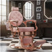 Barber stuhl in Rosegold mit eleganter Polsterung, Herren Friseurstuhl Buzz, Barbershop stuhl - Tiptop - Einrichtung
