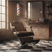 Eleganter Barber stuhl in Brauntöne, Herren Friseurstuhl Brusk, Luxus für den modernen Barbershop stuhl für stilvolle Friseure.