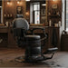 Eleganter 3er-Set Barber stuhl in Schwarz, Herren Friseurstuhl Blaze, ideal für modernen Barbershop-Luxus.