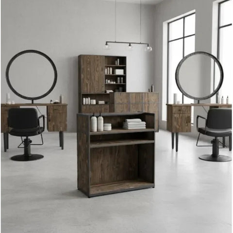 Friseur-Empfangstheke, Friseur Rezeption Valk - Rustikales Design für Ihren Salon - kassentisch - empfangstresen - Tiptop - Einrichtung