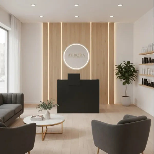 Friseur Rezeption, Empfangstheke Vindo, Schwarz - Deko Schwarz - Tiptop - Einrichtung