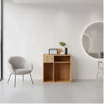 Friseur-Empfangstheke, Friseur Rezeption Willk, Eiche Holz Empfangstisch, in Eiche Design - kassentisch - empfangstresen