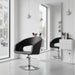 Friseurstuhl in eleganter Schwarz-Farbe, Luxuriöser Friseur stuhl Boho mit Runder Fuß - Tiptop - Einrichtung
