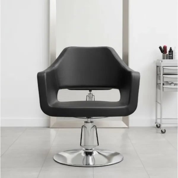 Friseurstuhl in eleganter Schwarz-Farbe, Luxuriöser Friseur stuhl Whim - Tiptop - Einrichtung