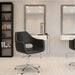 Friseurstuhl in eleganter Schwarz-Farbe, Luxuriöser Friseur stuhl Whim - Tiptop - Einrichtung