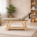 Massageliege Serr aus Holz, 2-Zonen Spa-Liege mit Kopfteil und Armlehnen, natürliches Design