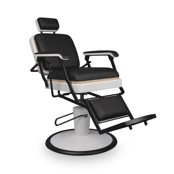 Eleganter Barber stuhl, Herren Friseurstuhl Serge, Barbershop stuhl im minimalistischen Design für moderne Friseursalons.