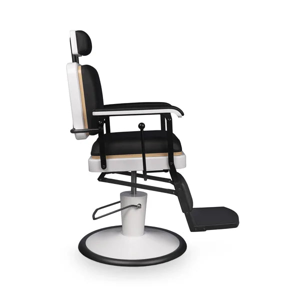 Eleganter Barber stuhl, Herren Friseurstuhl Serge, Barbershop stuhl im minimalistischen Design für moderne Friseursalons.
