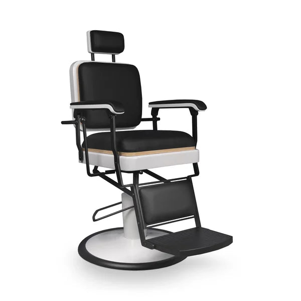 Eleganter Barber stuhl, Herren Friseurstuhl Serge, Barbershop stuhl im minimalistischen Design für moderne Friseursalons.
