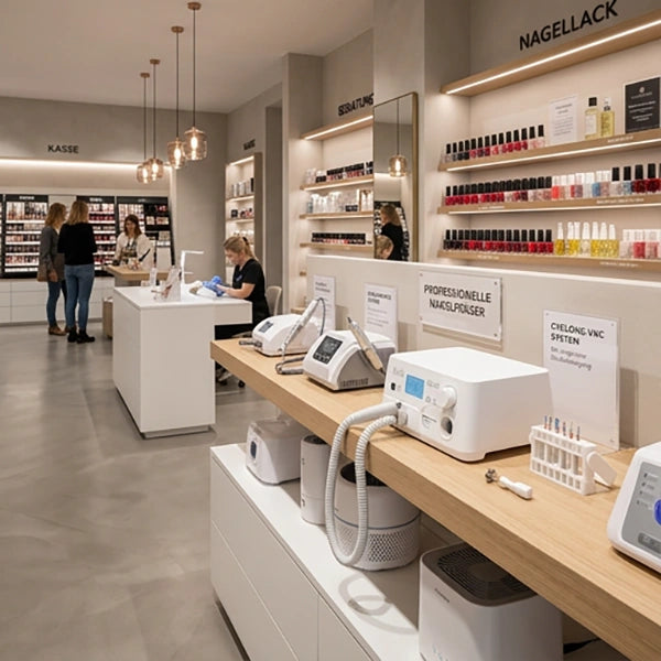 Nagelfräser mit Staubabsaugung 40.000 RPM – Weelko CYCLONE VAC im Nagelpflege-Shop, professionelle Pediküre/Maniküre