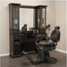 1x Friseur Vorwärtswaschbecken, Barbershop Bedienplatz 1B/22 William - 1x Herren Friseurstuhl, Barberstuhl Vintage Clint - Tiptop - Einrichtung