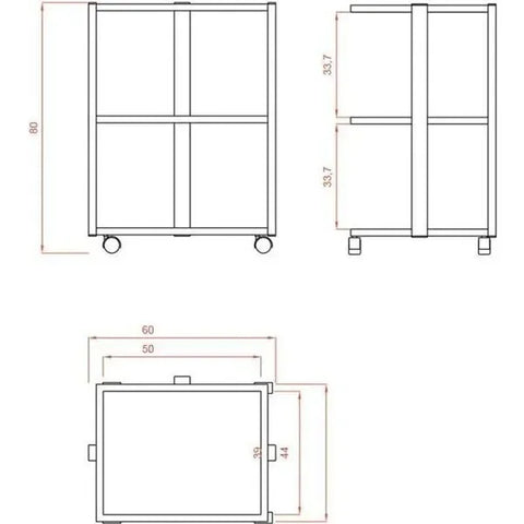 Arbeitswagen Facile in Weiß mit Glasablageflächen - Tiptop - Einrichtung