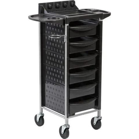 Arbeitswagen Ymeet mit Rollen in Schwarz - Tiptop - Einrichtung