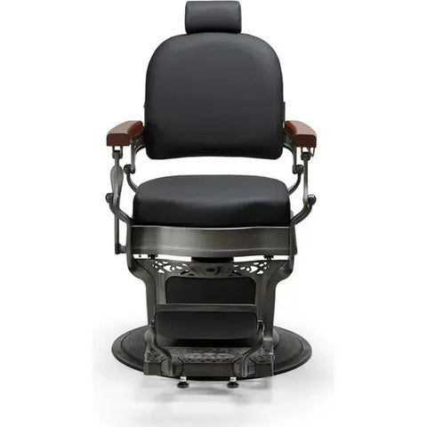 Eleganter Barber stuhl in Schwarz, Herren Friseurstuhl Flek, ideal für jeden Barbershop. Hochwertige Verarbeitung.