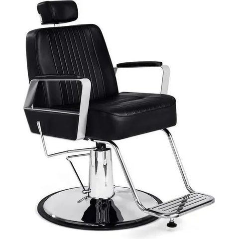 Barber stuhl in elegantem Schwarz, Herren Friseurstuhl Joey1 , Barbershop stuhl - Tiptop - Einrichtung