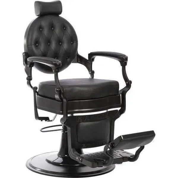 Barber stuhl in elegantem Schwarz, Herren Friseurstuhl Mae, Barbershop stuhl