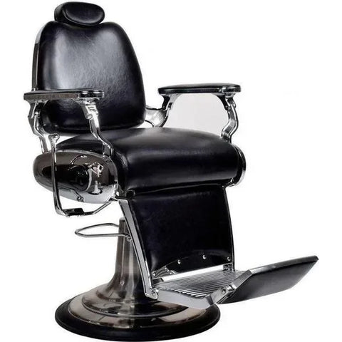 Barber stuhl in elegantem Schwarz, Herren Friseurstuhl Prince, Barbershop stuhl - Tiptop - Einrichtung