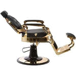 Barber stuhl in Gold-Schwarz, Herren Friseurstuhl Mae mit hydraulischer Pumpe, Barbershop stuhl
