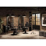 Barber stuhl in Schwarz-Braun mit hydraulischer Pumpe, Herren Friseurstuhl Mae, Barbershop stuhl