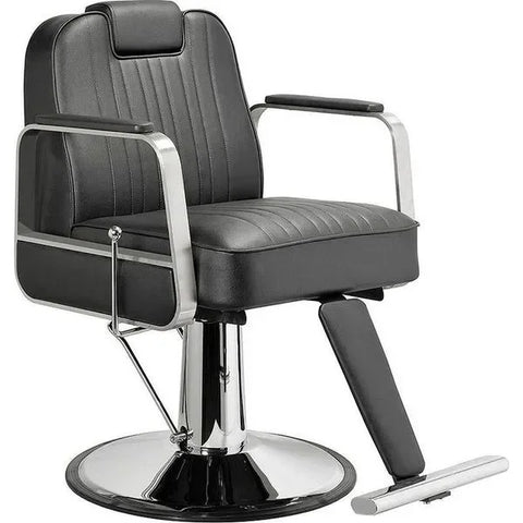 Barber stuhl in Schwarz, Herren Friseurstuhl Layer mit verstellbarer Rückenlehne, Barbershop stuhl - Tiptop - Einrichtung