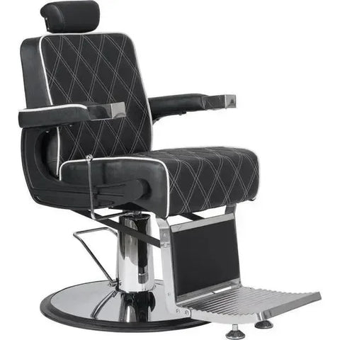 Barber stuhl in stilvollem Schwarz, Herren Friseurstuhl Temple, Barbershop stuhl - Tiptop - Einrichtung