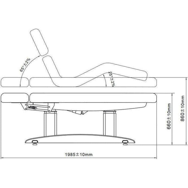 Beheizbare Elektrische Massageliege, Behandlungsliege, Massagebank mit 4 Motoren LED, Troch in Weiß für Spa und wellness - Tiptop - Einrichtung