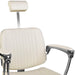 Barber stuhl Bjorn, Herren Friseurstuhl BH-3318 mit verstellbarem Fußstütze, Barbershop stuhl – beige Ledersessel
