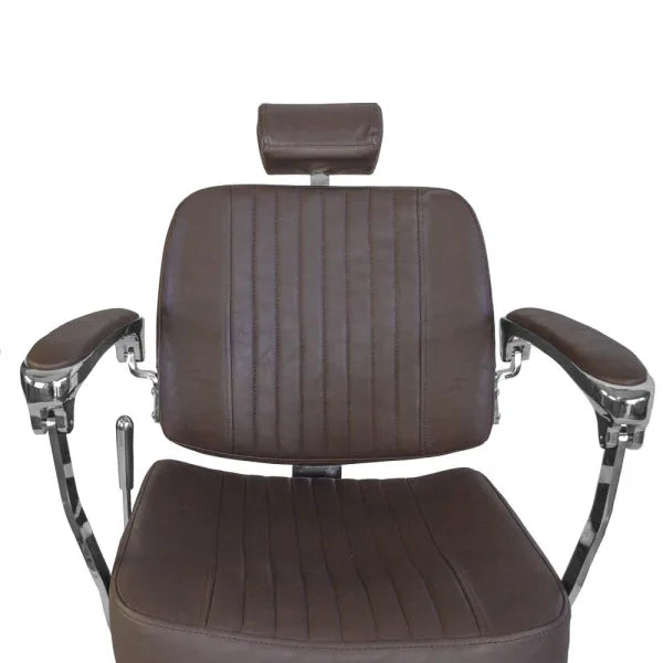 Barber stuhl Bjorn, Herren Friseurstuhl BH-3318 mit verstellbarem Fußstütze, Barbershop stuhl – brauner Friseurstuhl